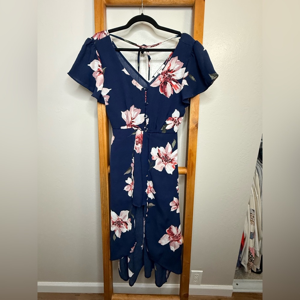 Miami Navy Floral Romper
